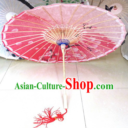 Traditional Chinese Handmade Peach Flower Umbrella