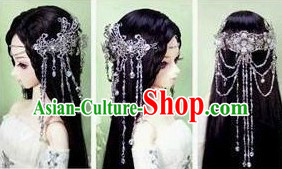 Ancient Chinese Pure White Wedding Hair Accessories for Brides