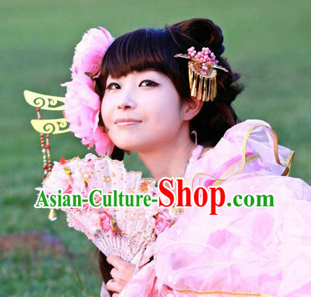 Ancient Chinese Pink Princess Headpiece Set for Women