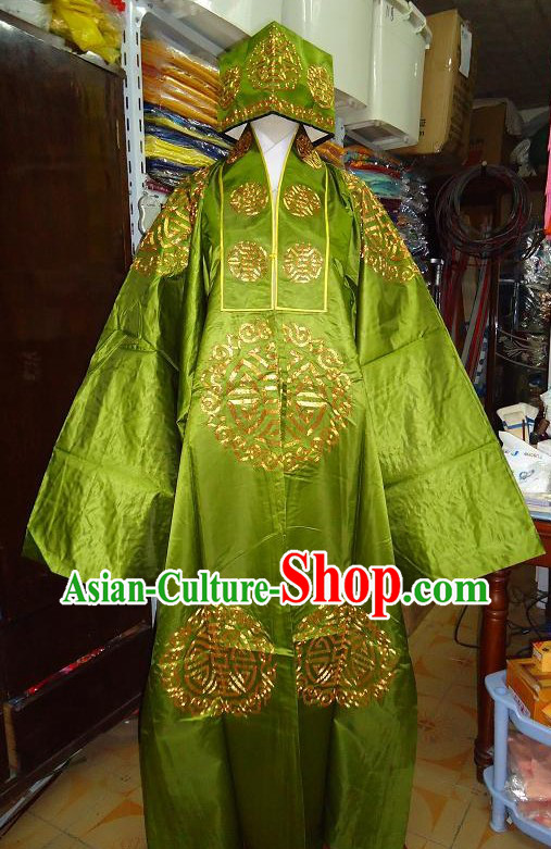 Ancient Chinese Rich People Costume and Hat for Men