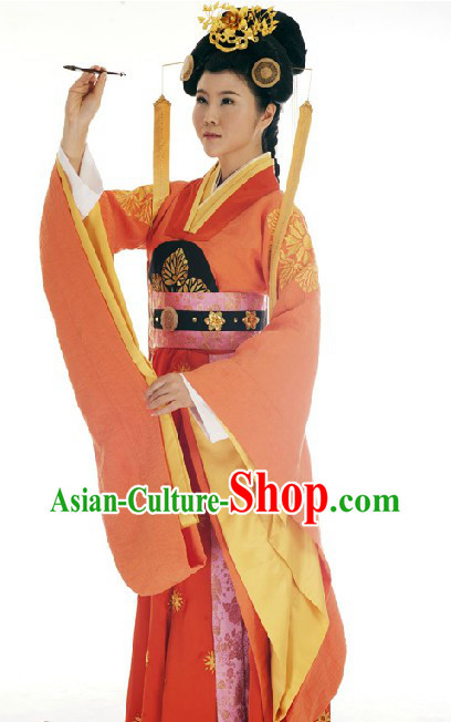 Ancient Chinese Female Prime Minister Costumes and Headpiece for Women