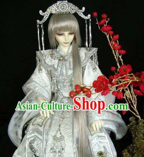 Ancient Chinese SD Prince Costume and Headpiece for Men