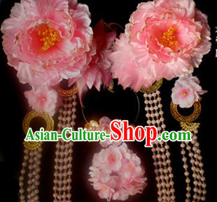 Ancient Chinese Tang Dynasty Princess Handmade Hair Accessories and Earrings