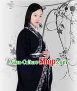 Han Dynasty Black Ceremonial Clothes for Ladies