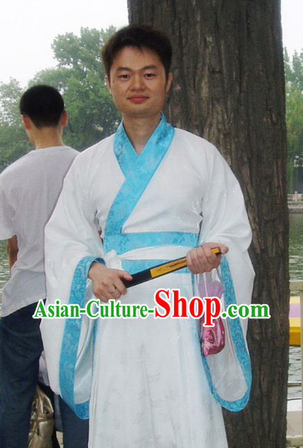 Ancient Chinese Style Wide Sleeve Zhiju Hanfu Clothing for Men