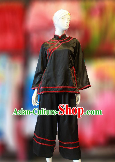 Traditional Chinese Black Dance Costumes for Women