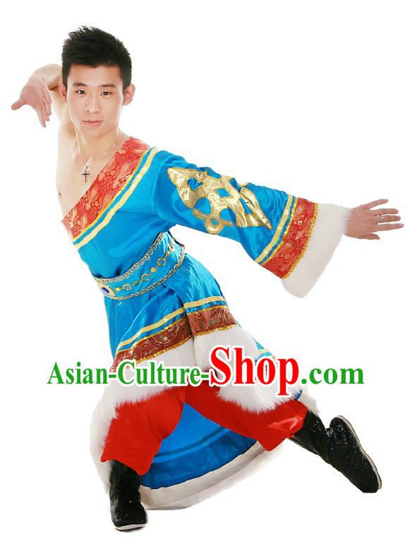 Chinese Classical Tibetan Dancing Costumes for Men