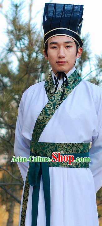 Ancient Chinese Royal Costume and Hat for Men
