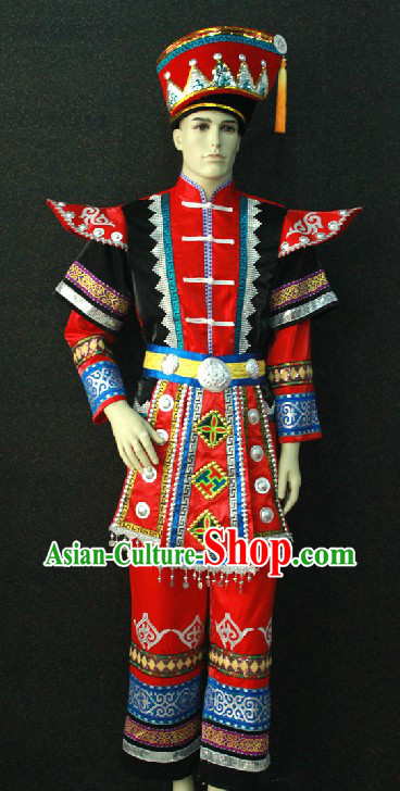 Traditional Chinese Miao Minority Clothing for Men