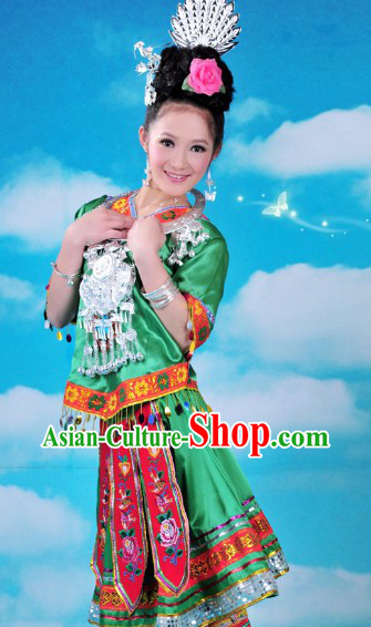 Traditional Chinese Miao Costumes and Accessories for Women