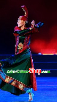 Traditional Chinese Mongolian Minority Outfit for Women