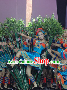 Ge Mo Shao Nv Ethnic Minority Dance Costumes for Girls