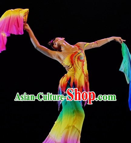 Traditional Chinese Classic Dance Costume and Headwear for Women