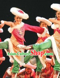 Traditional Chinese Ethnic Dance Costumes for Women