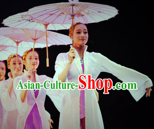 Traditional Chinese Umbrella Dance Costumes for Women