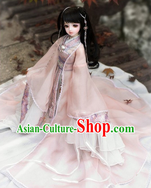 Ancient Chinese BJD Costumes and Hair Accessories for Real Adults