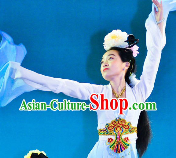 Long Sleeves Dance Costumes and Headwear for Women