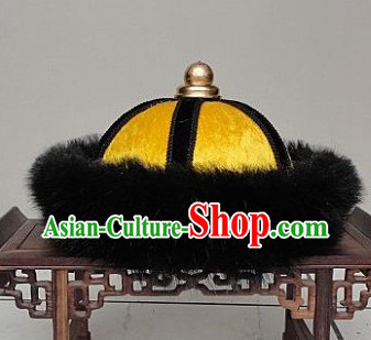 Ancient Chinese Qing Dynasty Imperial Palace Prince Hat for Men