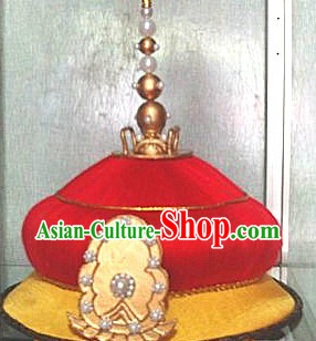 Ancient Chinese Chiarnlurng Qian Long Emperor Hat for Men