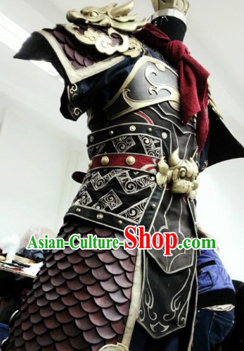 Ancient Chinese Monkey King Sun Wukong Cosplay Armor Costumes and Coronet Complete Set for Men