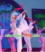 Traditional Chinese Ribbon Dance Costumes Complete Set for Women