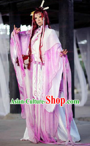 Ancient Chinese Fortune Teller Cosplay Costumes Complete Set