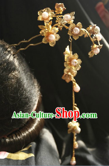 Ancient Chinese Handmade Hair Accessory with Long Tassels