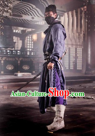 Tang Dynasty Government Police Official Costumes and Hat for Men