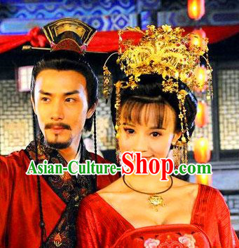 Movie and Television Play Tang Dynasty Emperor and Empress Yang Guifei Phoenix Headwears Set