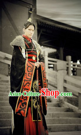 Ancient China Prince Costumes and Hat Complete Set for Men
