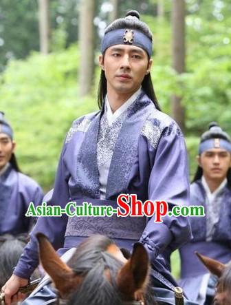 Ancient Korean Imperial Palace Guard Costumes Complete Set for Men