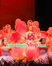Chinese Flower Dance Costume and Headpiece Complete Set