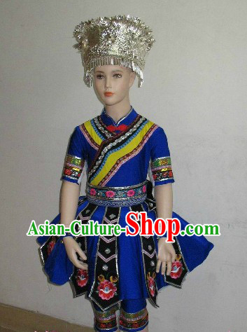 Traditional Chinese Miao Dance Costumes Complete Set