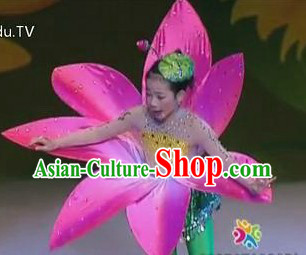 Traditional Chinese Flower Dance Costumes Complete Set