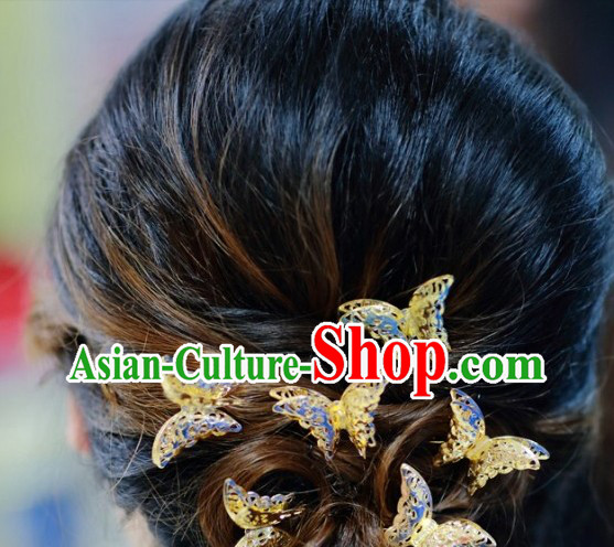 Traditional Chinese Six Butterfly Hairpins Set
