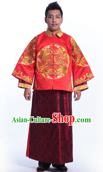 Traditional Chinese Wedding Dresses Attires for Bridegroom
