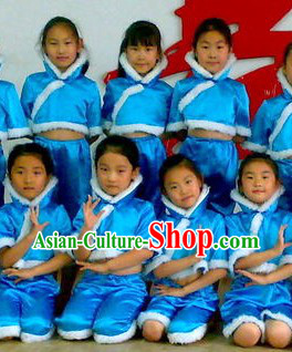 High Collar Mandarin Dance Costumes for Kids