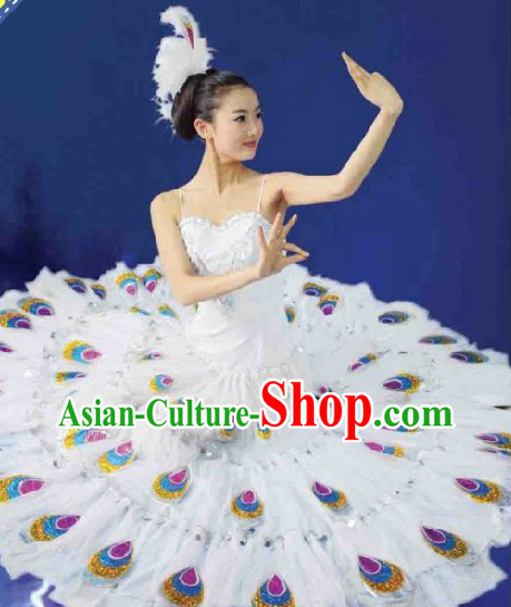 Yang Liping Peacock Dance Costume and Headwear Complete Set