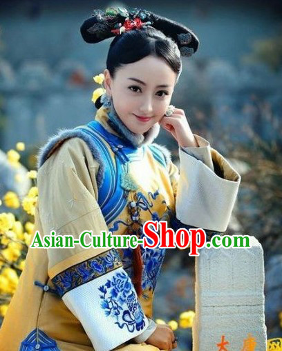 Qing Dynasty Imperial Palace Concubine Outfit for Women