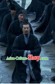 Han Dynasty China Government Official Hanfu Clothing and Coronet for Men