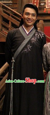 Ancient Chinese Black Scholar Costumes for Men