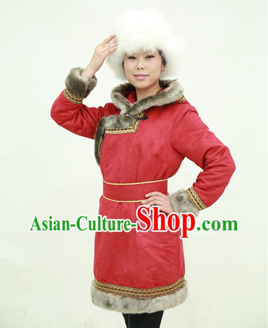 Traditional Chinese Mongolian Long Robe for Women