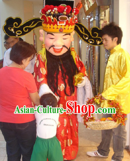 Traditional Chinese Cai Shen Ye Mascot