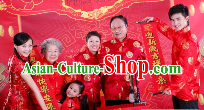 Chinese Lunar New Year Clothes Sets for Six People