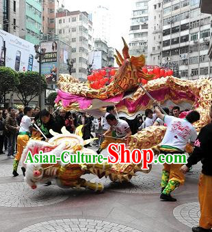 Supreme Happy Chinese Lunar New Year Dragon Head and Costumes Complete Set