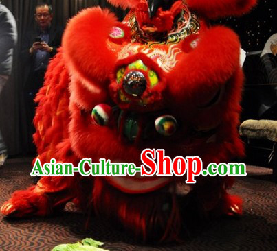 Red Festival and Opening Handmade Fut San Style Lion Dance Equipment Complete Set