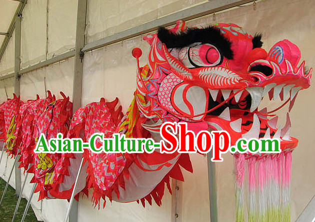 Chinese New Year Pink Dragon Dance Costume for 9-10 Females