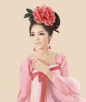 Ancient Tang Dyansty Silk Peony Hair Decoration
