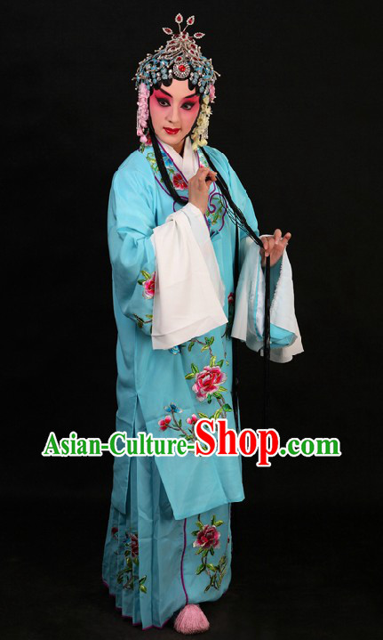 Beijing Opera Hua Dan Long Sleeve Robe and Skirt for Women