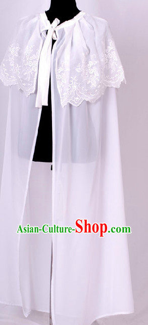 Ancient Chinese White Cape for Women